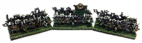 Chaos Warriors - GREEN - 10mm - Warmaster - PAINTED