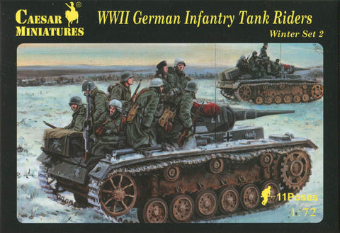 WWII German infantry tank riders (winter set 2) - 1:72 - Caesar miniatures - H079