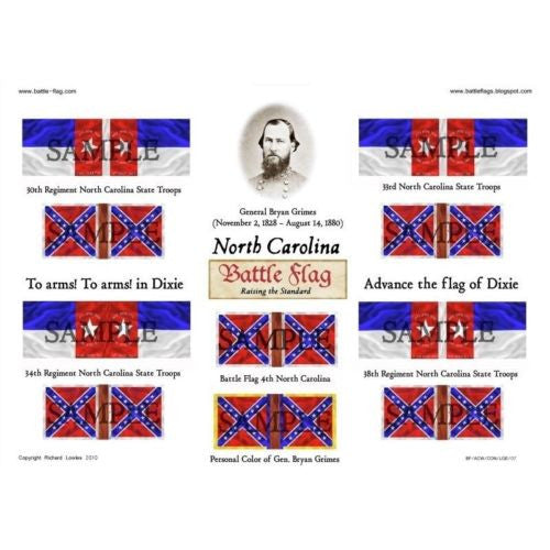 Confederate Flag - North Carolina (American Civil War) - 20mm