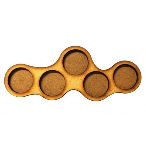 Movement Trays in MDF (Dux Brit) 5 SLOT (25mm diam.) type B