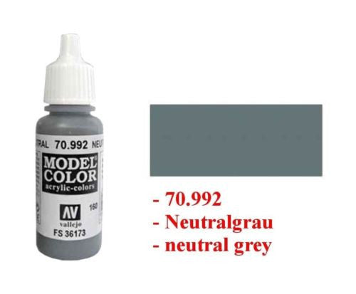 Vallejo Color - Neutral grey 160 - AV70992