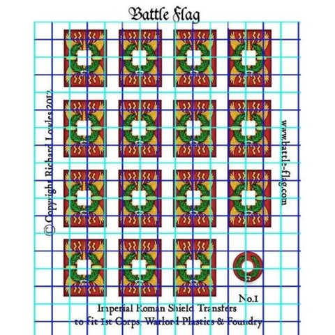 Battle Flag - Early Imperial Roman Legionary Shield Design - 28mm - EIRL1