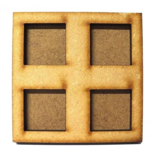 Movement Trays in MDF (6,5cm x 6,5cm) 4 SLOT (20mm)