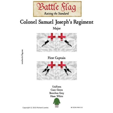 Battle Flag -Colonel Samuel Joseph's Regimente of Foote Major First Captain-28mm
