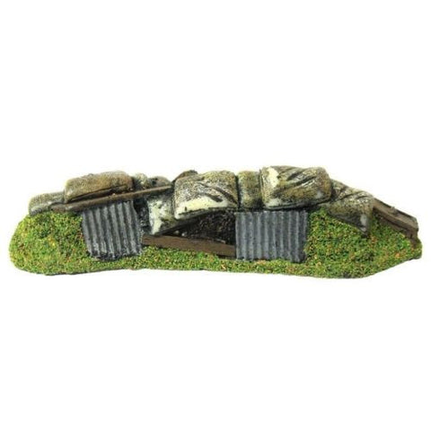 Scenery - Wargame - Sandbagged emplacement section Type 1 - 28mm - ES54 USED