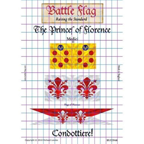 Battle Flag - Medici (variant III) (Florence) (Renaissance ) - 28mm