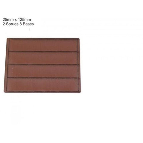 4GROUND - Brown primed bases 25 x 125 mm (8) - PBB-25125