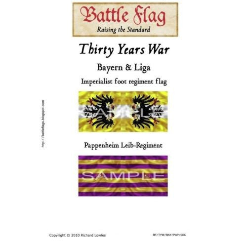 Battle Flag - (F) Bayern & Liga Imperialist Foot Regiment Pappenheim - 28mm