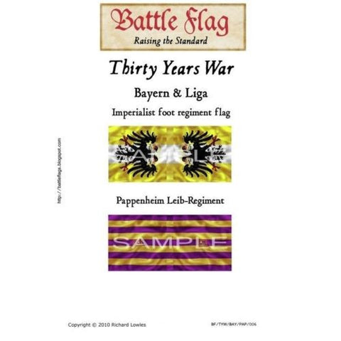 Battle Flag - (F) Bayern & Liga Imperialist Foot Regiment Pappenheim - 28mm