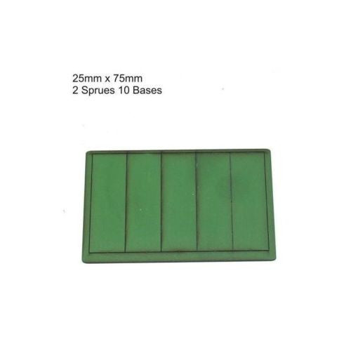 4GROUND - Green primed bases 25x75 mm (10) - PBG-2575