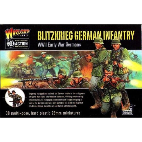 Blitzkrieg German infantry (WWII Early War) - Bolt Action - WGBWM02 - 28mm @