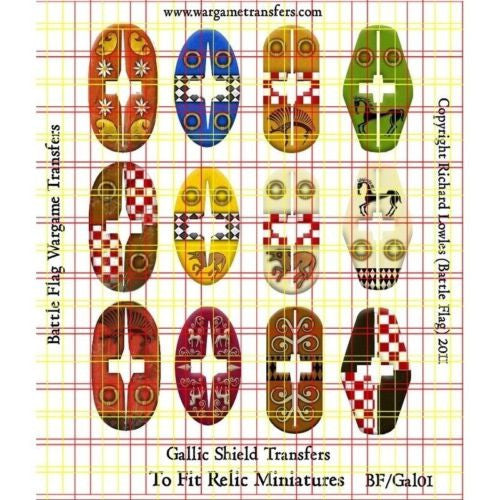 Battle Flag - Gallic Shields set 1 (Ancient) - 28mm – Aster Wargame