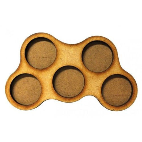 Movement Trays in MDF (Dux Brit) 5 SLOT (25mm diam.) type A