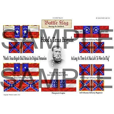 Confederate Flag - Hood's Texas Brigade (American Civil War) - 20mm