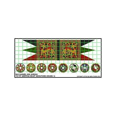 Little big men - Pagan Rus banner and shields (RUSBS1) - 28mm