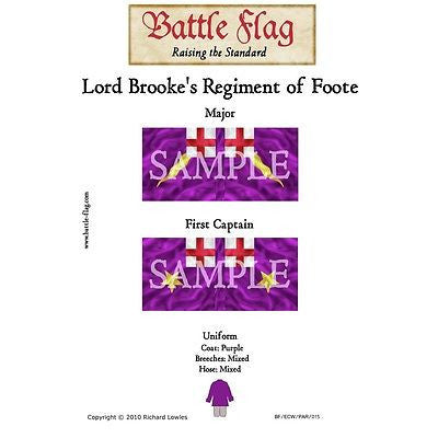 Battle Flag -  Lord Brooke's Regiment of Foote A (English civil war) - 28mm