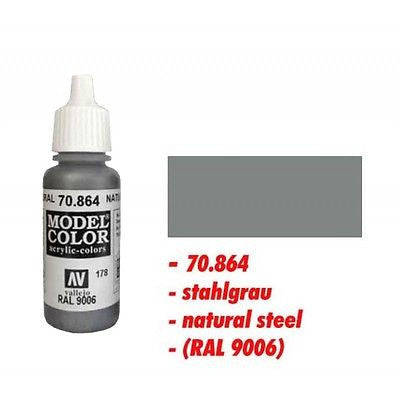 Vallejo Color - 70864 - Natural steel 178 - 17ml