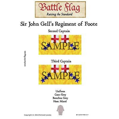 Battle Flag -  Sir John Gell's Regiment of Foote B (English Civil War) - 28mm