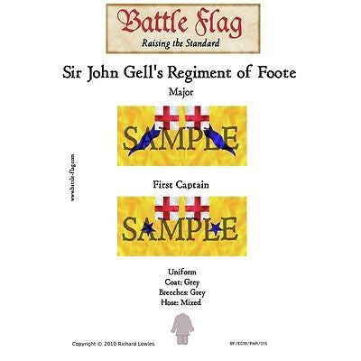 Battle Flag -  Sir John Gell's Regiment of Foote A (English civil war) - 28mm