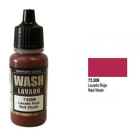 Vallejo Color Wash - 73206 - Red Wash - 17ml