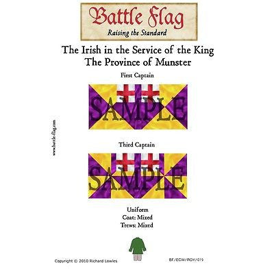 Battle Flag - The Province of Munster First Captain Third Captain - 28mm