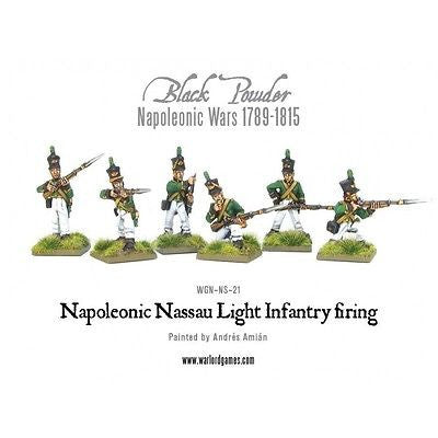 Warlord Games - Black Powder - Napoleonic nassau light infantry firing - 28mm