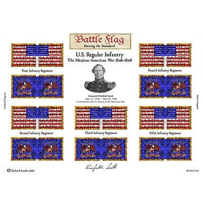 U.S. Regular Infantry (Mexican American War) - 28mm - Battle Flag - @