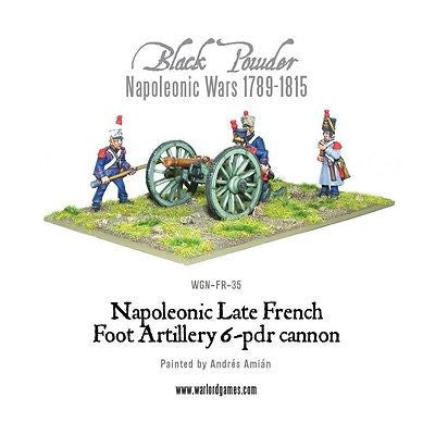 Nap Late French Foot Artillery 6-Pdr Cannon - 28mm - Black Powder - WGN-FR-35
