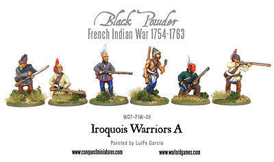 French Indian war Iroquois warriors A - 28mm - Black Powder - WG7-FIW-28