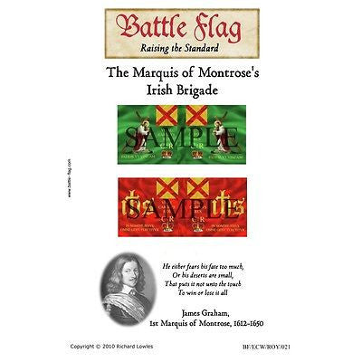 Battle Flag - Montrose's Irish Brigade (English Civil War) -28mm -BF/ECW/ROY/021