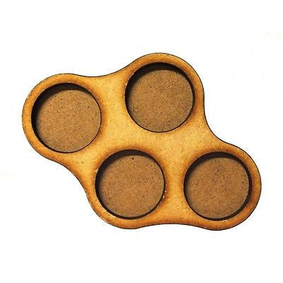 Movement Trays in MDF (Dux Brit) 4 SLOT (25mm diam.) type A
