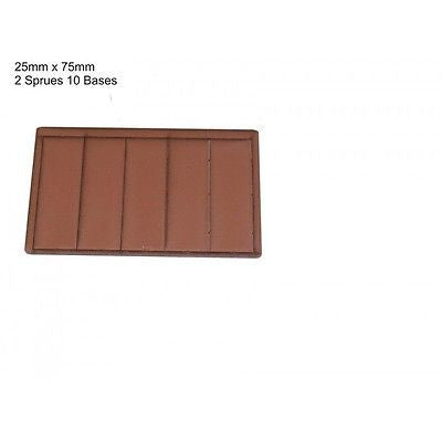 4GROUND - Brown primed bases 25 x 75 mm (10) - PBB-2575