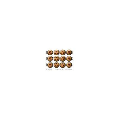 Battle Flag - Spartan Shield Set Red and White Toothed Rim (Ancient) - 28mm
