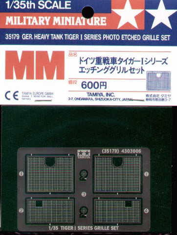 Tamiya 35179 - Pz.Kpfw.VI Tiger I grilles - 1:35