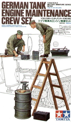 German (WWII) Tank Engine Maintenance Crew Set - 1:35 - Tamiya - 35180 - @