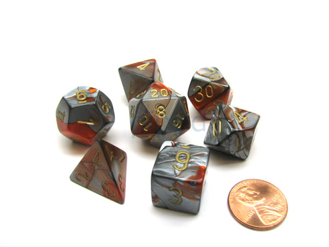 Chessex - 26461 - Gemini - Polyhedral Orange-steel w/gold