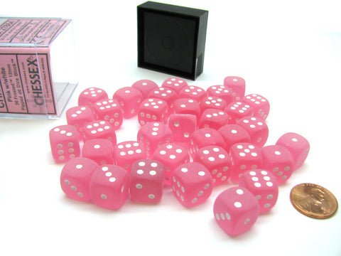 Chessex - 27864 - Frosted - pink/white - 12mm