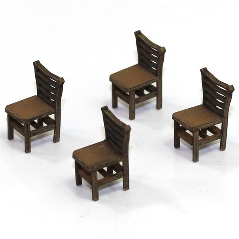 4GROUND - Ladder back (A) chair from the 1400s in light wood - 28mm - 28S-FAB-008L