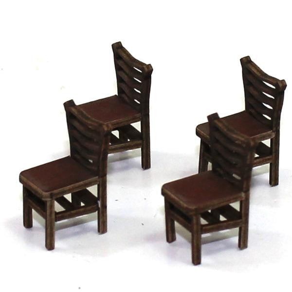 4GROUND - Ladder back (B) chair from the 1400s in medium wood - 28mm - 28S-FAB-012M