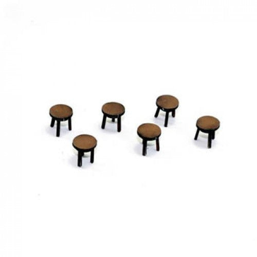 4GROUND - Three legged stool in light wood - 28mm