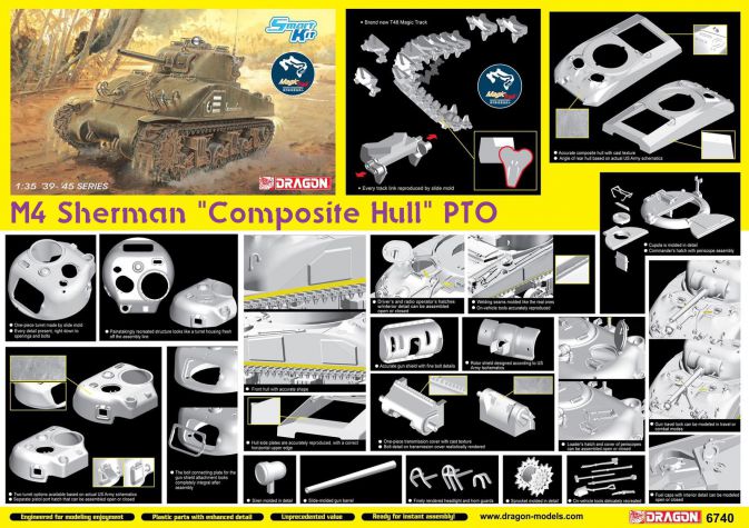 Dragon - 6740 - M4 Sherman "Composite Hull" PTO - 1:35