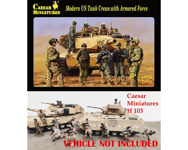 Modern US tank crews with armored force - 1:72 - Caesar miniatures - H103