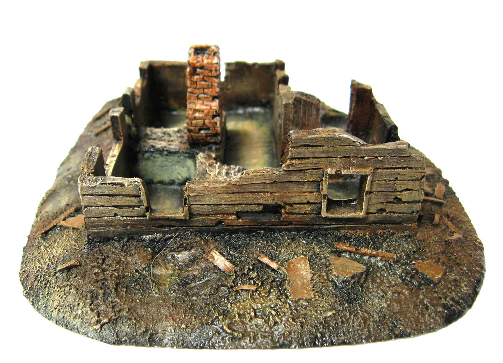 Scenery - Wargame - Ruined House - 20mm - ES267 USED