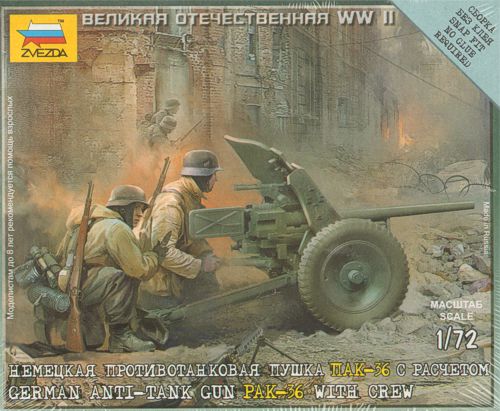 German Pak-36 with Crew - 1:72 - Zvezda - 6114 - @