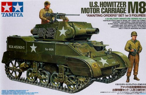 Tamiya 35312 - M8 Carriage with 3 Figures - 1:35