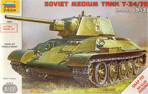 Zvezda - 5001 - Soviet Medium Tank Soviet T-34/76 - 1:72