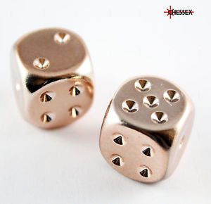 Chessex - 29011 - 2 copper plated - 16mm 2-Die set