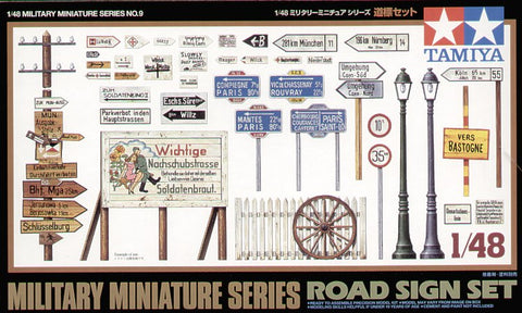 Road sign set - 1:48 - Tamiya - 32509