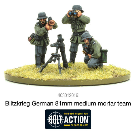 Warlord Games 403012016 - Blitzkrieg German medium mortar team (1939-42)