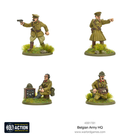 Belgian army HQ - 28mm - Bolt Action - 403017301